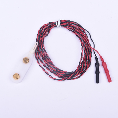 EMG Elektrode 25mm van de Opnamebar Afstand Gekleurd Wit met Twee Lood