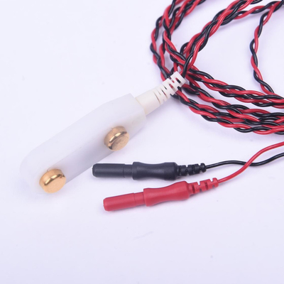 EMG Elektrode 25mm van de Opnamebar Afstand Gekleurd Wit met Twee Lood