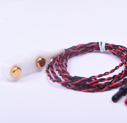 EMG Elektrode 25mm van de Opnamebar Afstand Gekleurd Wit met Twee Lood