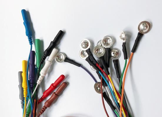 Het opnieuw te gebruiken de Elektroden Zilveren Chloride van de EEGkop met 12 Kleuren 12 kiest Lood uit