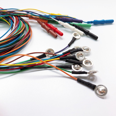 Het opnieuw te gebruiken de Elektroden Zilveren Chloride van de EEGkop met 12 Kleuren 12 kiest Lood uit