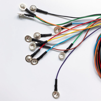 Het opnieuw te gebruiken de Elektroden Zilveren Chloride van de EEGkop met 12 Kleuren 12 kiest Lood uit