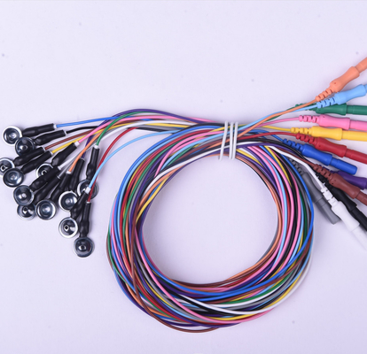 Multicolored Elektrode van de EEGkop met 10mm AgCL de Koppen van het Chlorideeeg
