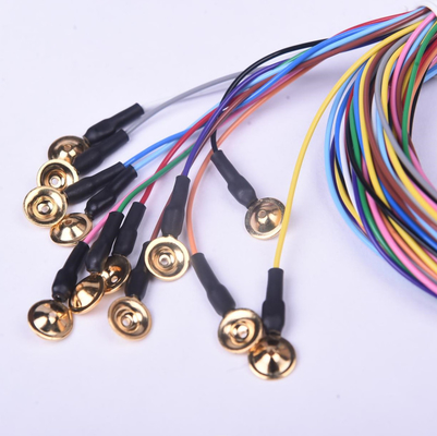 De medische van het het EEGlood van de Gouden Platerenkop Draad van de de Elektrodenkabel voor EEG EMG ECG of EOG