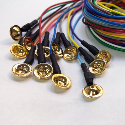 De medische van het het EEGlood van de Gouden Platerenkop Draad van de de Elektrodenkabel voor EEG EMG ECG of EOG