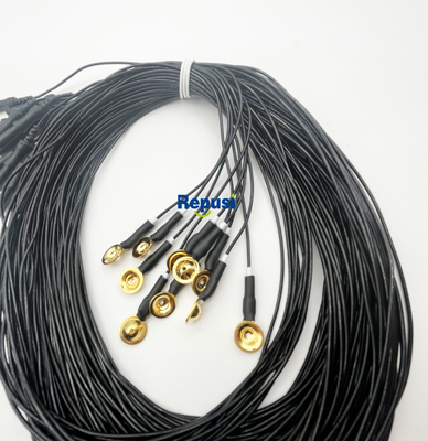 Herbruikbare EEG-bekerelektroden met goudverf en 3m kabel