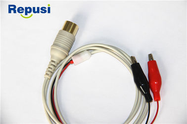De beschermde Kabel van de Krokodilleklemopname voor Zelfklevend Tab Electrodes Wire Length 1.2m