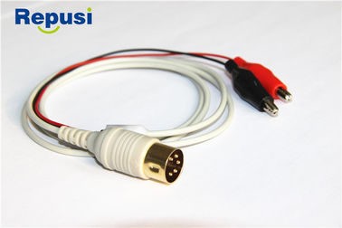 De beschermde Kabel van de Krokodilleklemopname voor Zelfklevend Tab Electrodes Wire Length 1.2m