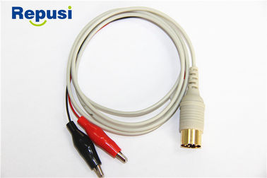 De beschermde Kabel van de Krokodilleklemopname voor Zelfklevend Tab Electrodes Wire Length 1.2m