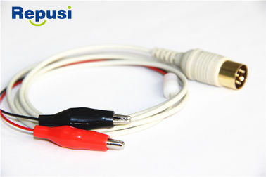 De beschermde Kabel van de Krokodilleklemopname voor Zelfklevend Tab Electrodes Wire Length 1.2m